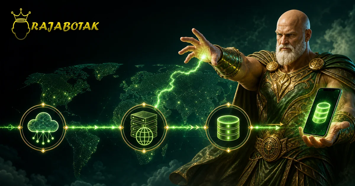 Maskot Zeus botak menjelaskan hubungan DNS CDN dan cache