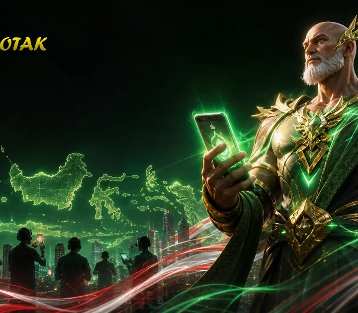Maskot Zeus botak merayakan tren gaming Indonesia pada 17 Agustus
