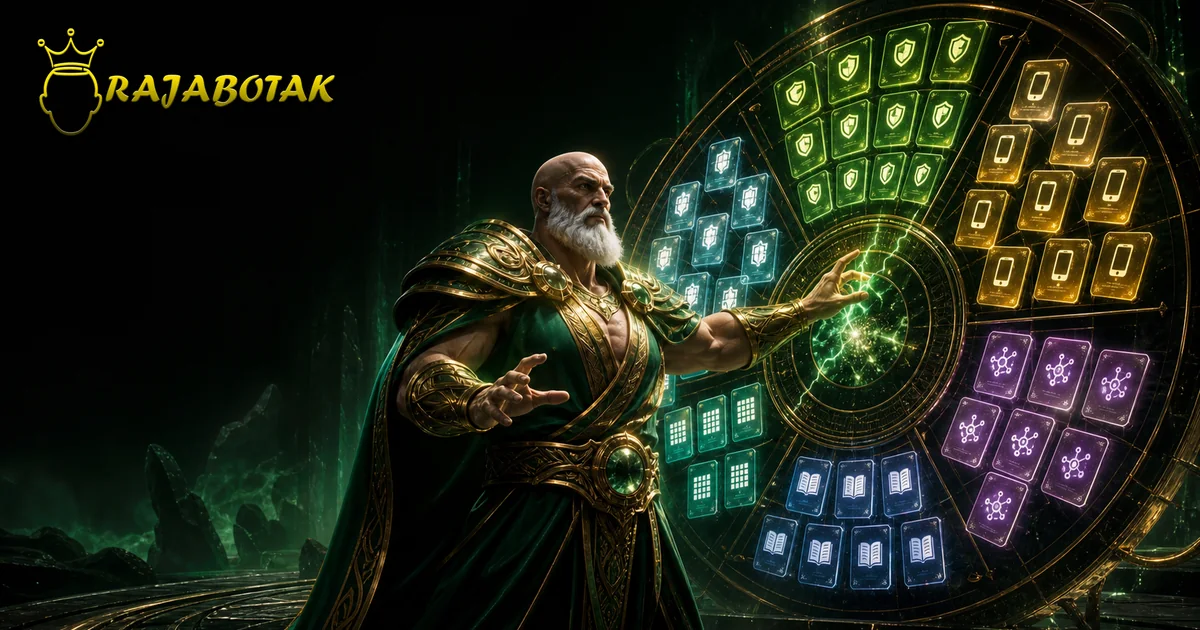 Maskot Zeus botak menyusun ringkasan panduan RajaBotak Agustus 2026
