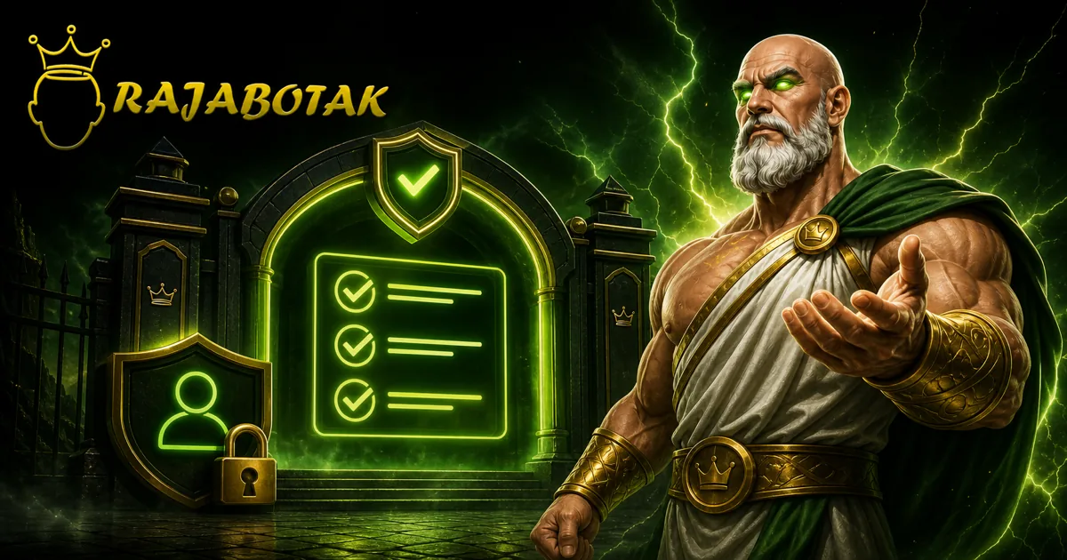 Zeus botak RajaBotak menunjukkan checklist pendaftaran akun aman